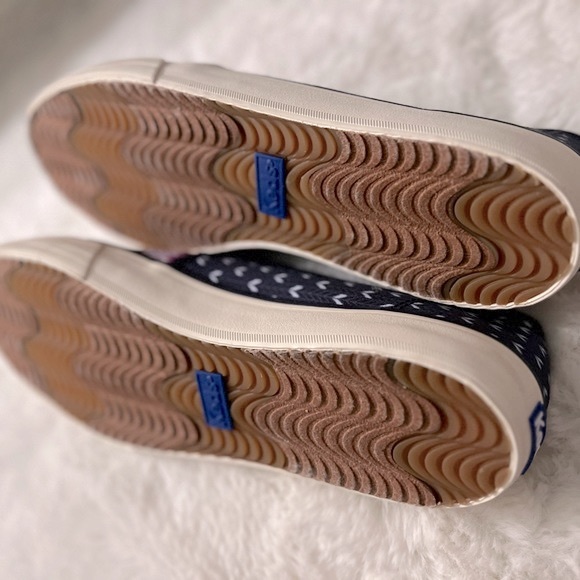 NEW Keds Double Decker Fair Isle Slip on sneakers size WM 11 Navy - Picture 12 of 13